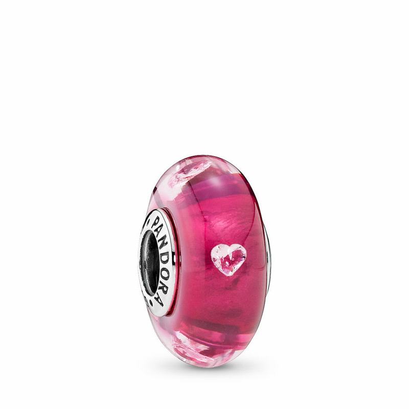 Talismane Pandora Cerise Inima Argint/Roz (48vublGq)